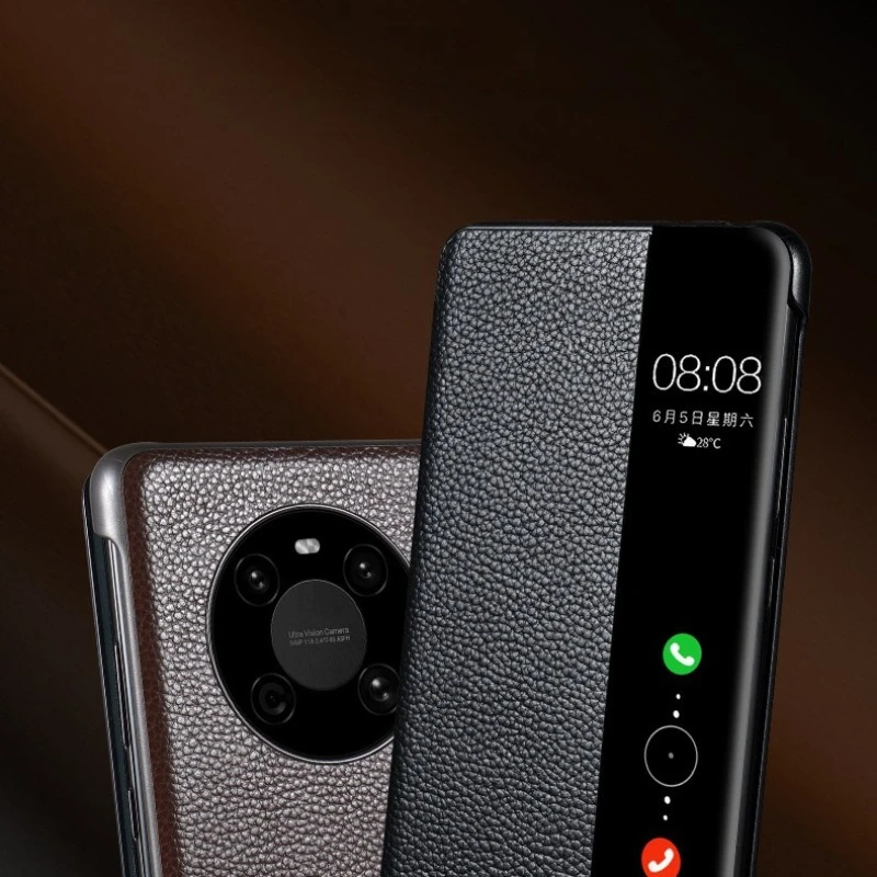 

Smart Phone Case Sleep Wake Up Flip Cover Leather Protective Shell for Huawei Mate 60 50 40 30 20 10 Pro Series Phone Case