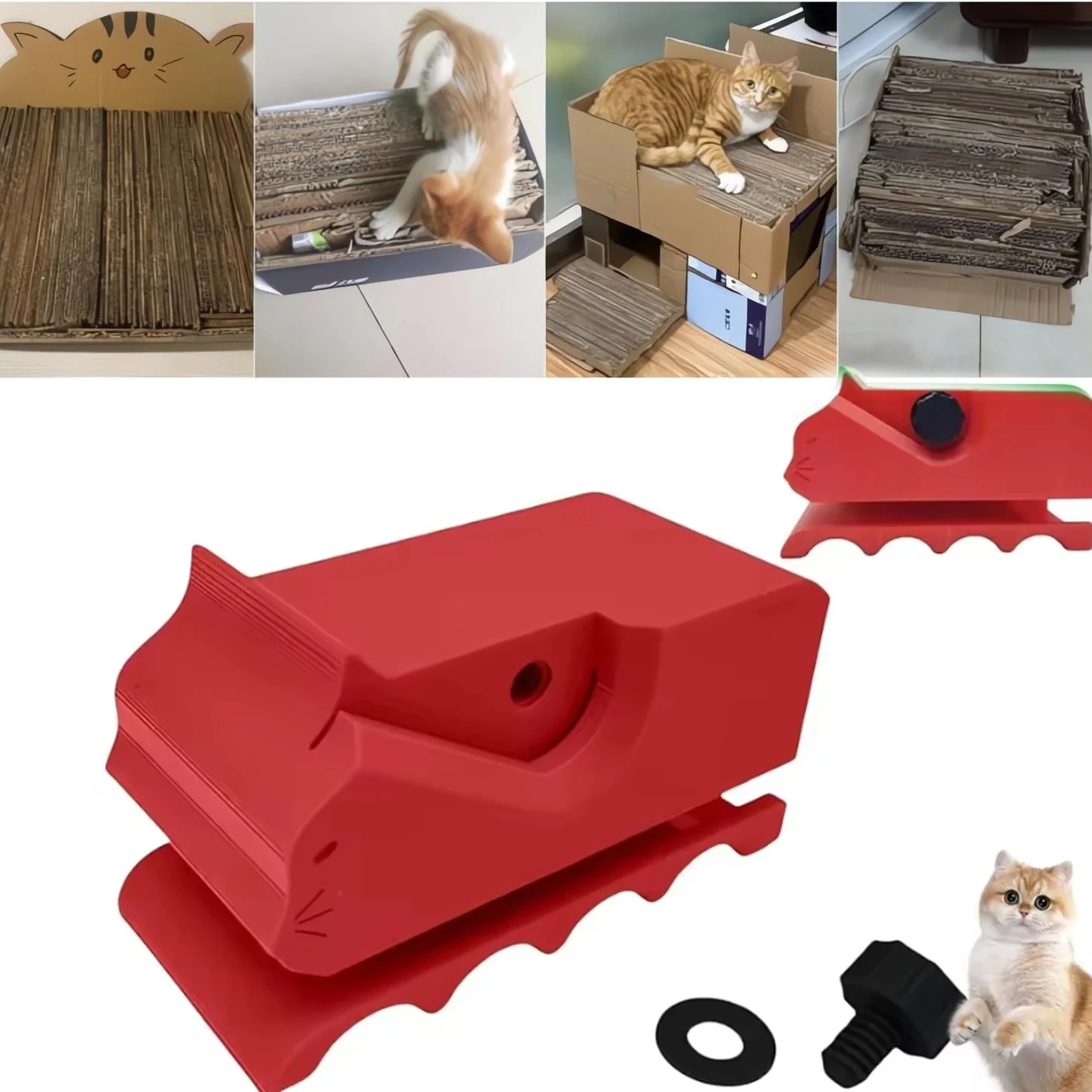 Cardboard Cutting Machine Cat Scratchers Homemade Cardboard Cutter 3D Printing Strip Stripper Plastic Handicraft DIY Home Tools