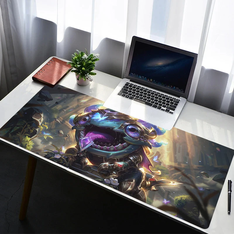 

Mouse Pad Laptop Non Slip Extended Desktop Mouse Mat Anime Keyboard Pad Gaming Accessories L-league of Legends Kog'Maw Mousepad