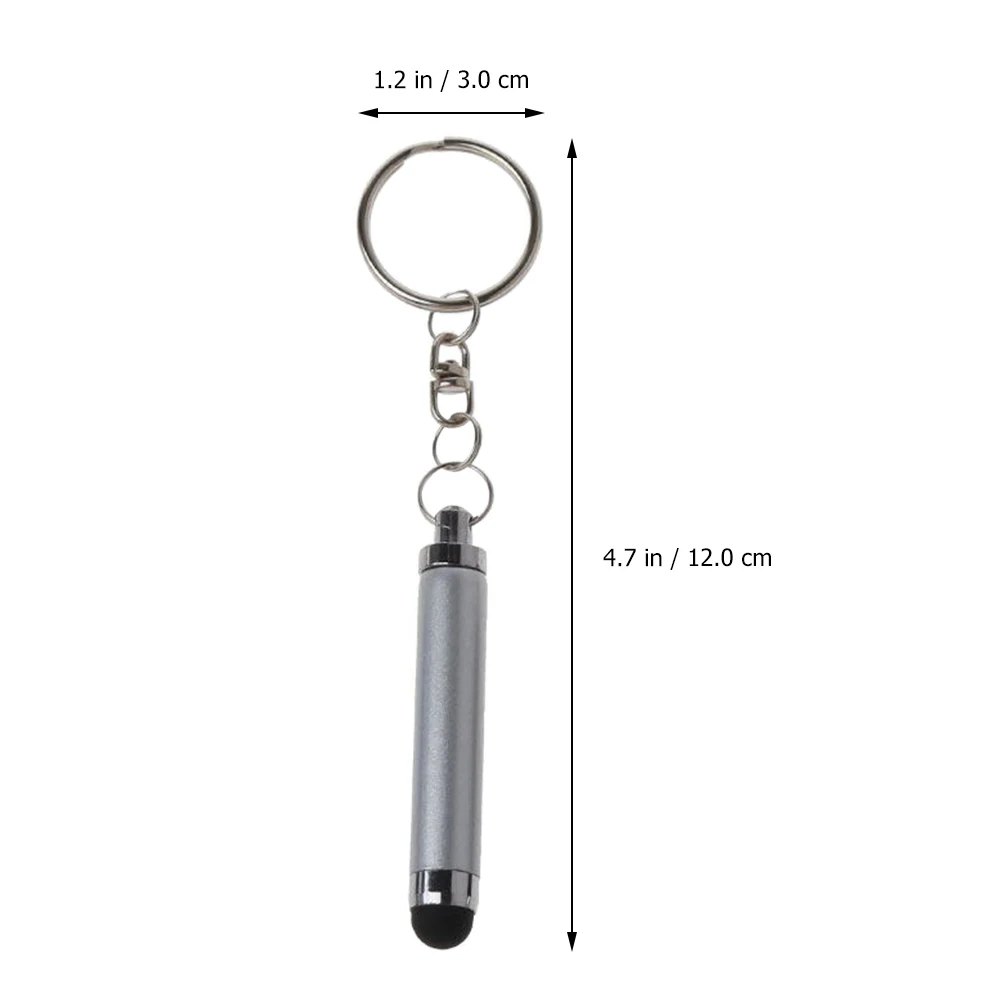 

5pcs Touch Screen Stylus Pens Keychain Portable for Smartphone Tablet Capacitive White Silver Great Gift