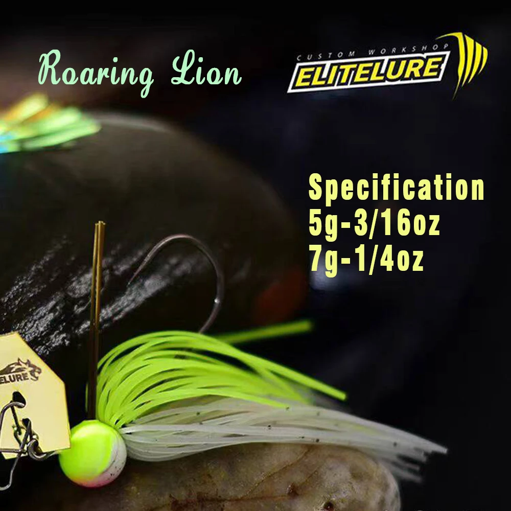 Isca de Pesca ELITELURE 3/16oz-1/4oz Chatterbait Spinnerbait Blade Jig Dancer Buzzbait Wobbler para Pesca de Bass e Pike