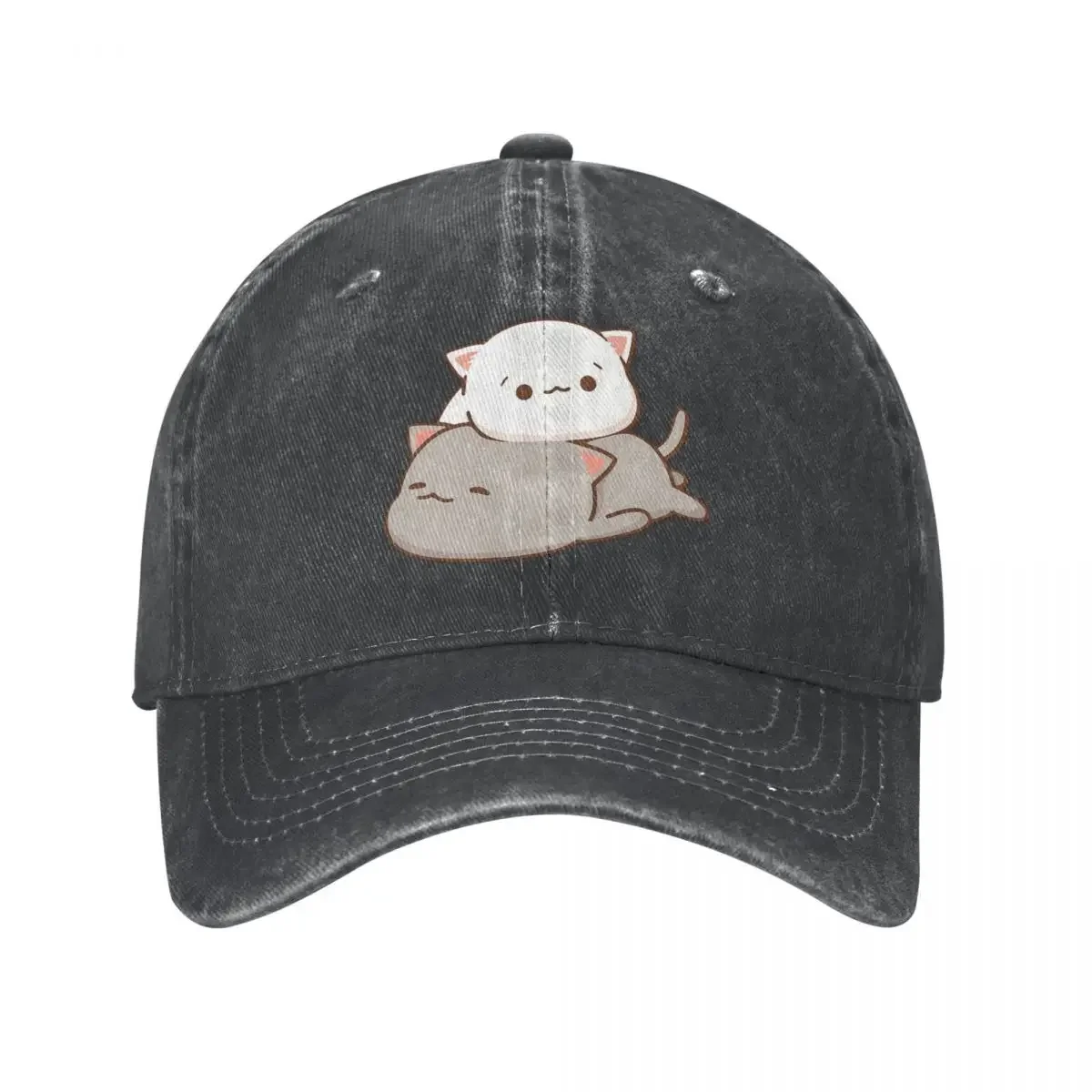 Peach And Goma Mochi Cat Chilling Baseball Cap cowboy hat Peaked cap Cowboy Bebop Hats Men and women hats