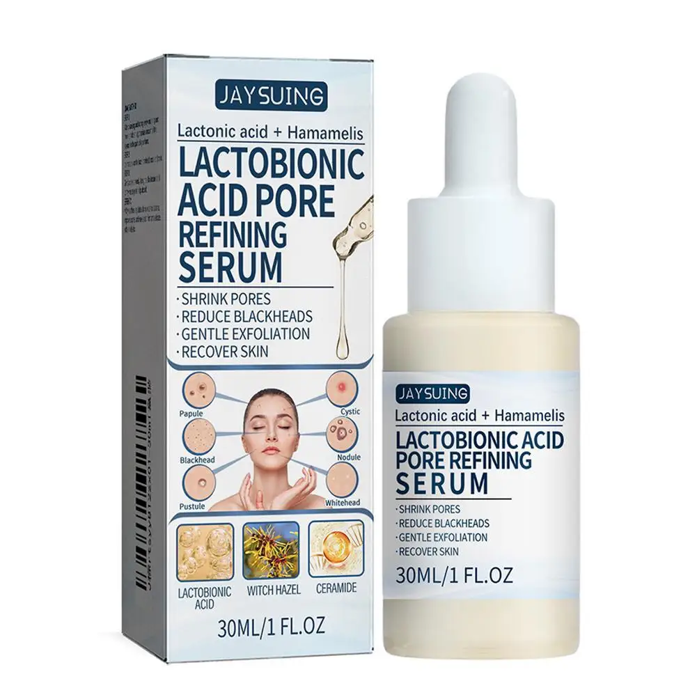 

Lactobionic Acid Pore Refining Serum Shrink Pores Reduce Blackheads Gentle Exfoliation Repair Skin Essence Facial Care