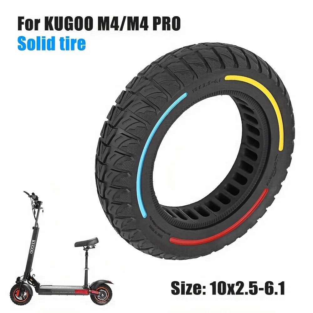 

1 шт., аксессуары для электрических скутеров, твердая шина, подходит для Kugoo M4/M4 Pro-10 дюймов-10*2,5-6,1-сменная шина