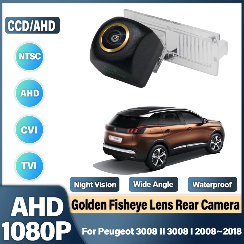 

Vehicle Back up Camera For Peugeot 3008 II 3008 I 2008~2018 CCD Full AHD Night Vision Car Reversing Rear View Camera Waterproof