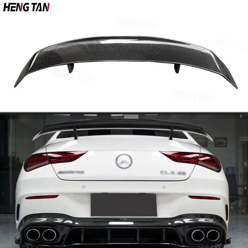 

For Mercedes Benz CLA Class W118 CLA45 CLA35 Carbon Fiber Car Rear Trunk Spoiler Rear Wing Tail Wing Parts Body kit