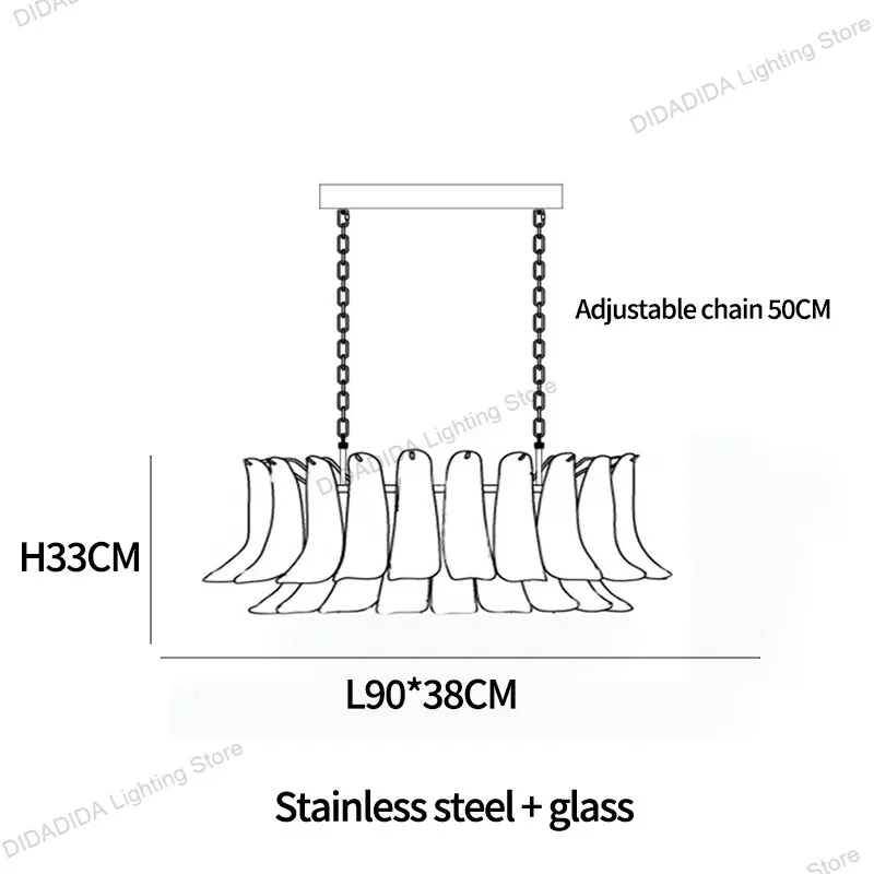 Op Scandinavisch geïnspireerde Murano hoefijzerglas glans hanglamp handgeglazuurd veelkleurig aanpasbaar voor plafonds messing