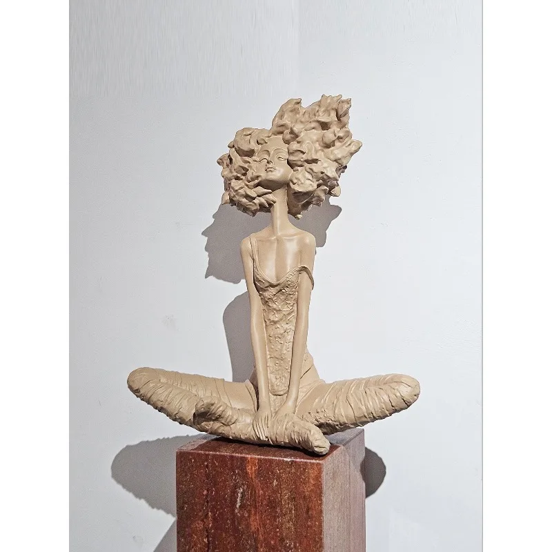 Modern Character Art Sitting Sculpture Decorative Crafts