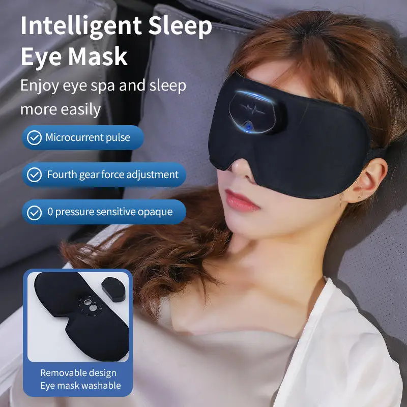 Customizable USB Rechargeable 3D Eye Massager Constant Temperature Heating Light Blocking Sleep Hot Compress Relieves
