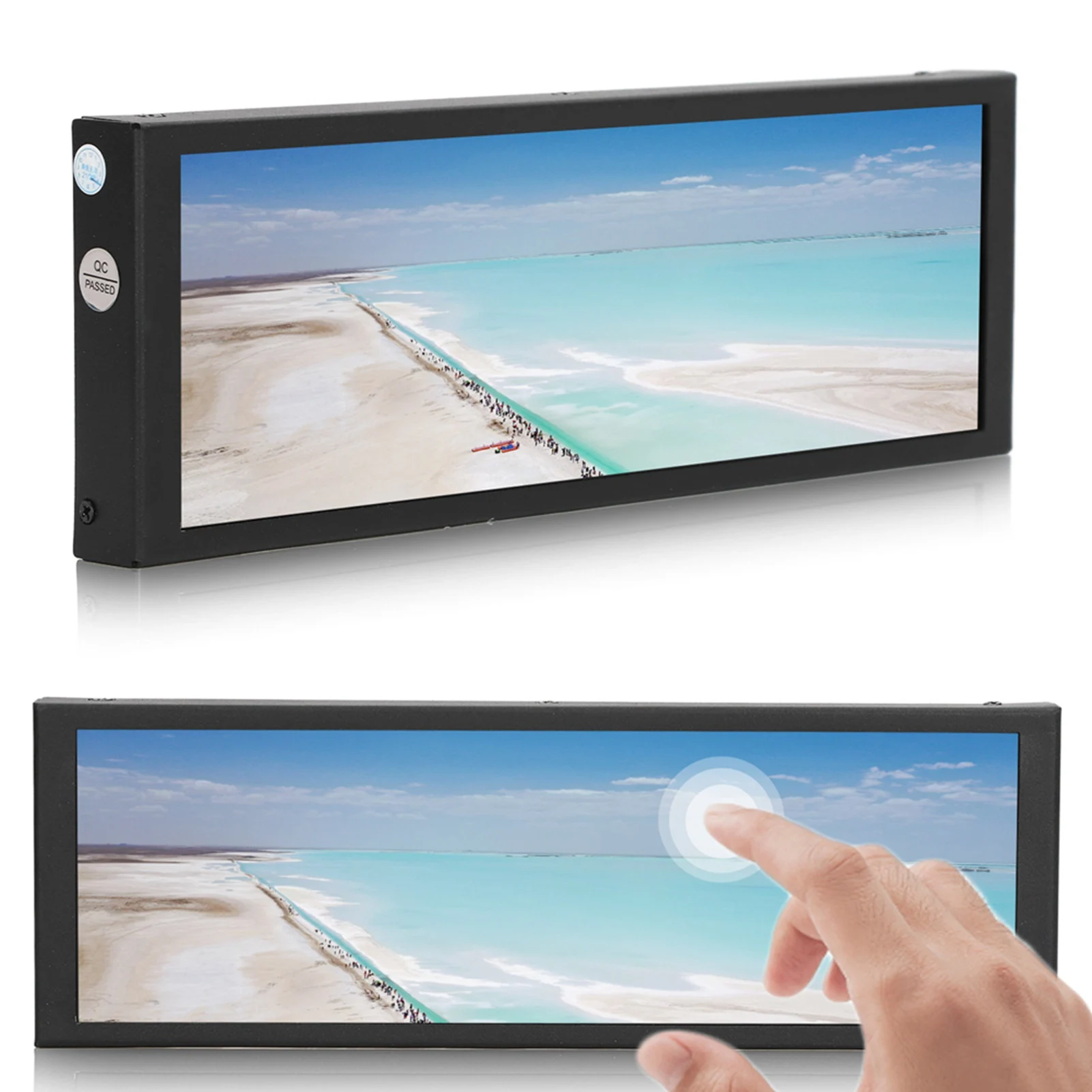 PC Case Secondary Screen 7.9in  LCD Temperature Monitor Driver  6H Hardness for Raspberry Pi 4B PC Case Secondary Screen