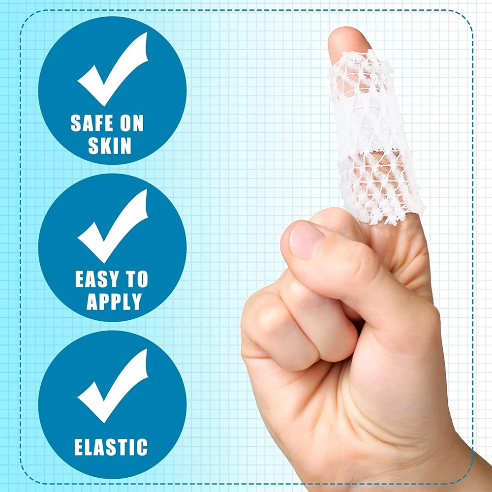 1 Roll Elastic Net Wound Dressing Net Tubular Bandage Mesh Tubing Tubular Gauze Fix Breathable Bandage Retainer for Adults Ankle