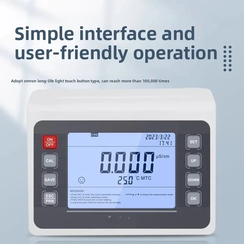 

Water quality conductivity tester Convenient desktop conductivity tester