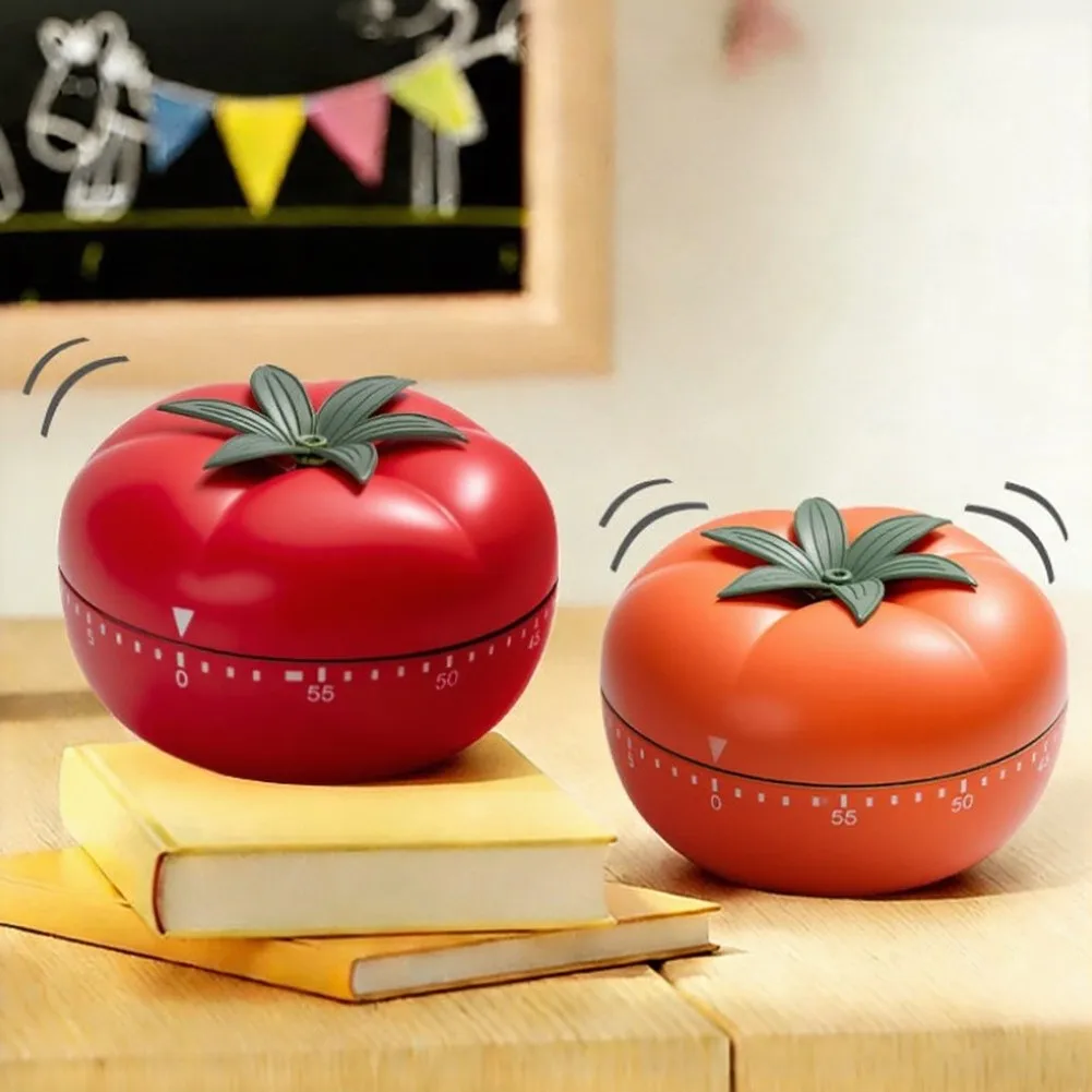 Mechanical Tomato Timer Visual Countdown Kitchen Study Alarm Clock Battery Free Wind Up Time Management Tool For Students