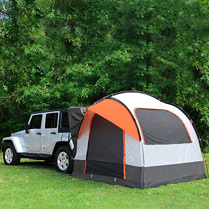 Tent canopy, outdoor beach camping, roof, rear trunk extension, rear tent, sun and rain protection tunnel tent