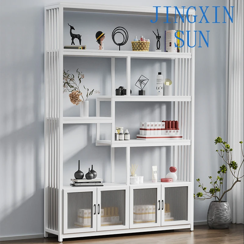 Shelf Product Display Rack Light Luxury Multi-layer Shelf Sample Beauty Salon Display Rack Commercial Floor Ornament Showcase