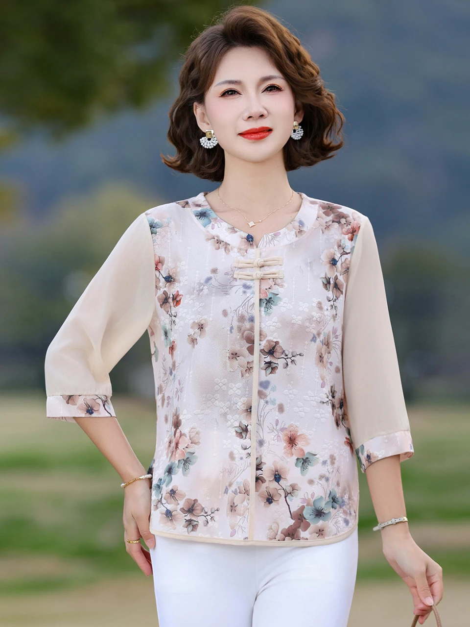 Nieuw zijden T-shirt in Chines - Women Fashion Over 60 recensie en prijs