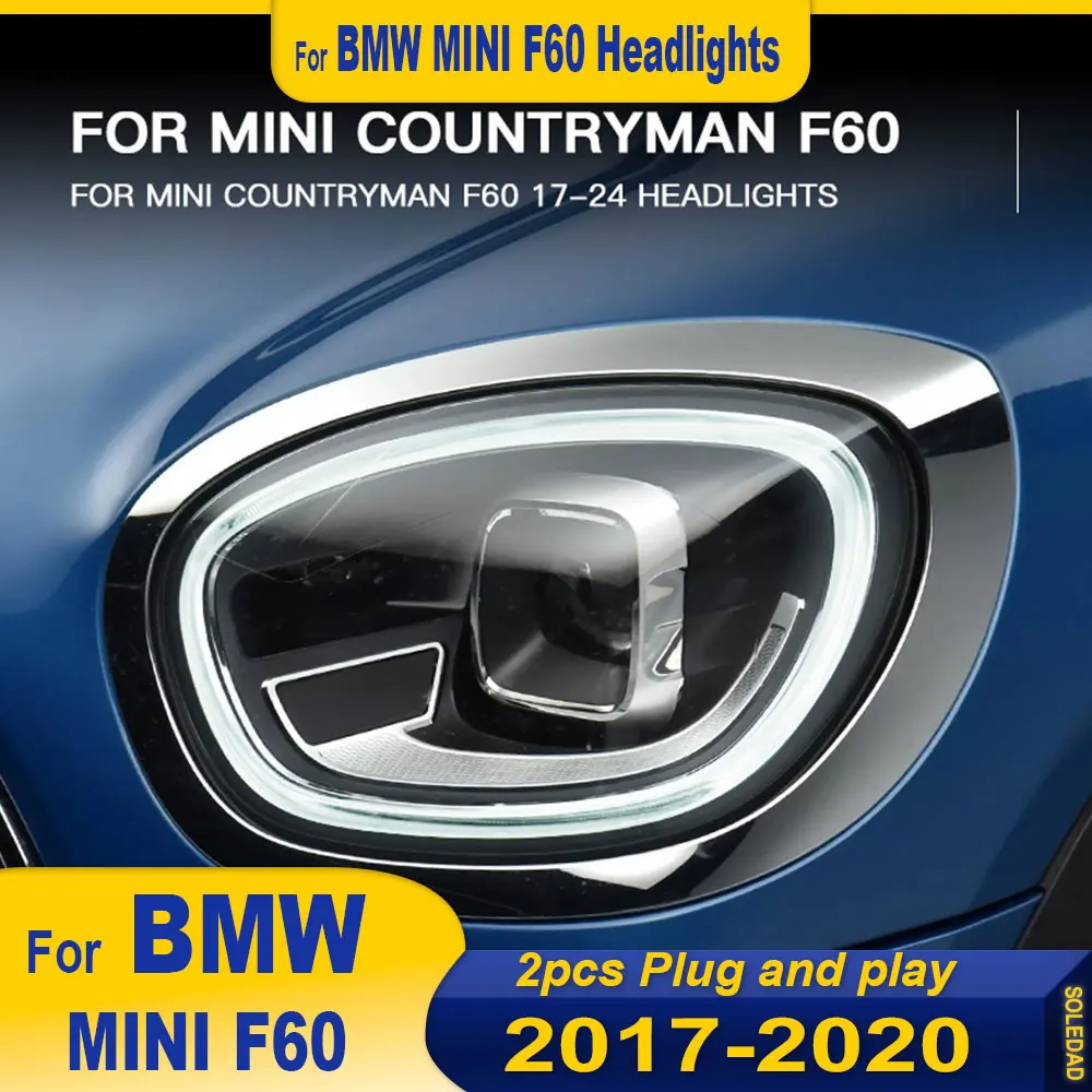 Car Styling Head Lamp for MINI Countryman F60 Headlights 2017 2018 2019 2020 LED Headlight Projector Lens DRL Auto Accessories