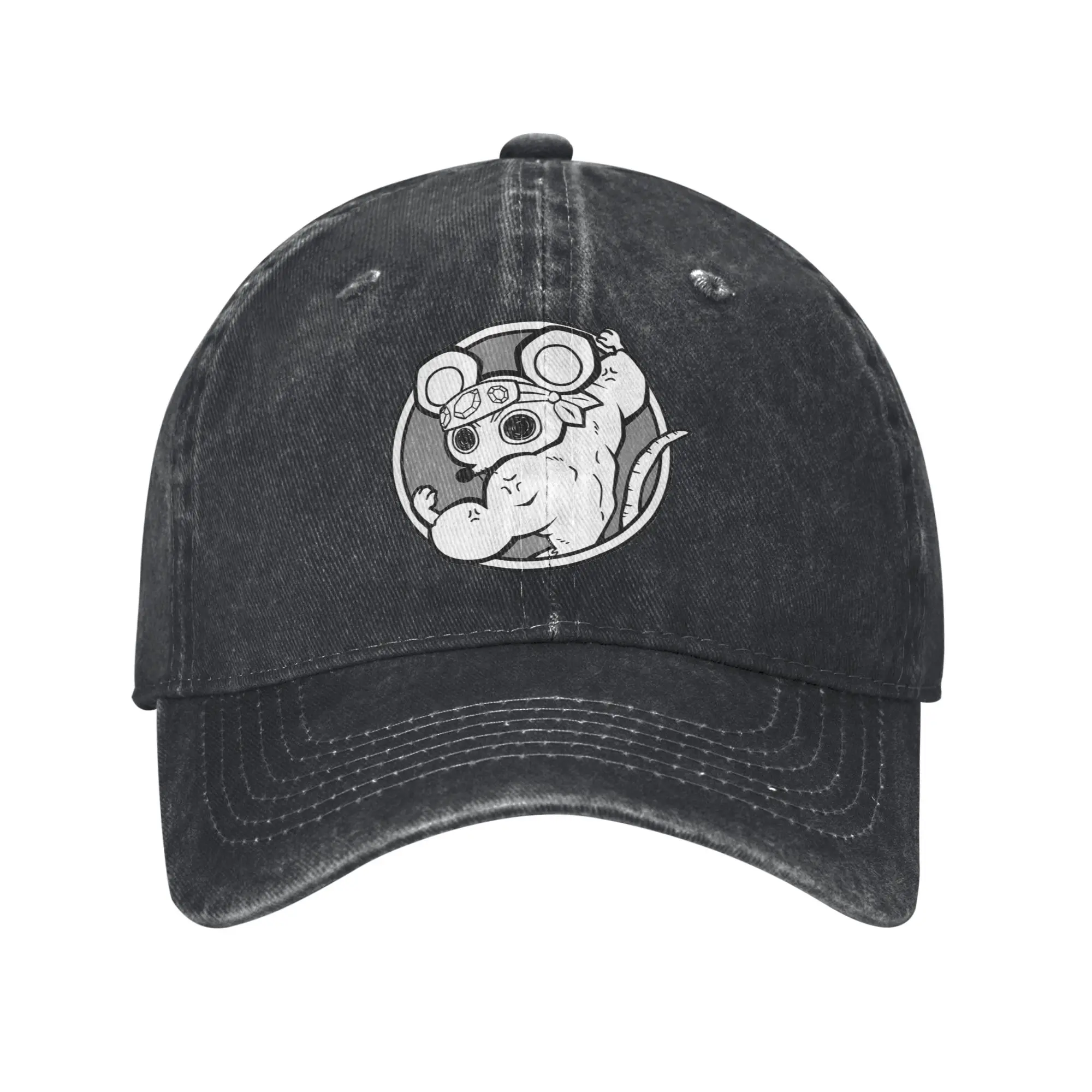 Muki Muki Gym Demon Slayer Men Baseball Cap Muscle Rats Distressed Denim Caps Hat Vintage Outdoor Workouts Gift Snapback Hat