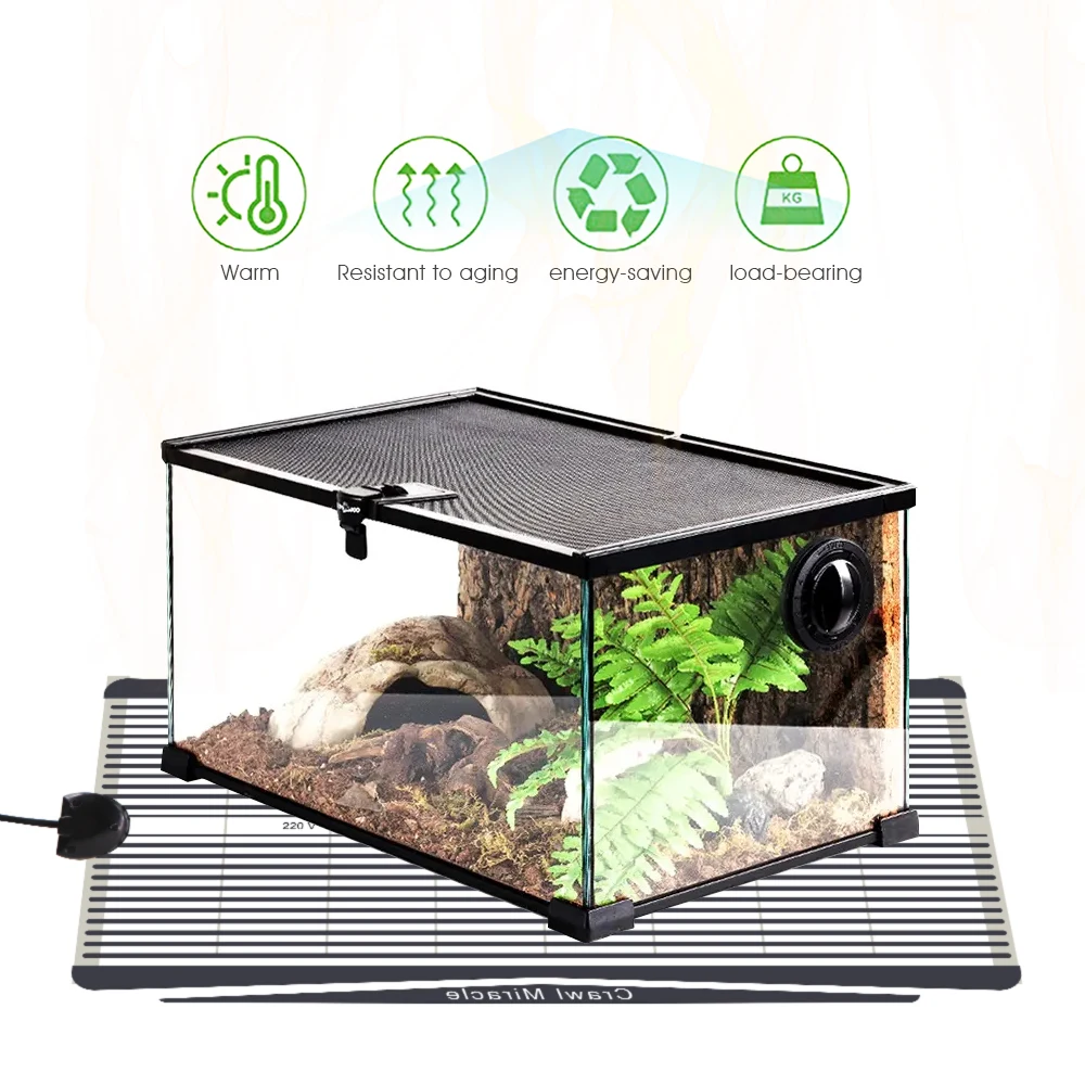 5W-35W EU AU UK US Plug Indoor Garden Plant Heat Pads Mata ocieplająca gady z regulowanym regulatorem temperatury do zbiornika na wodę Terrarium