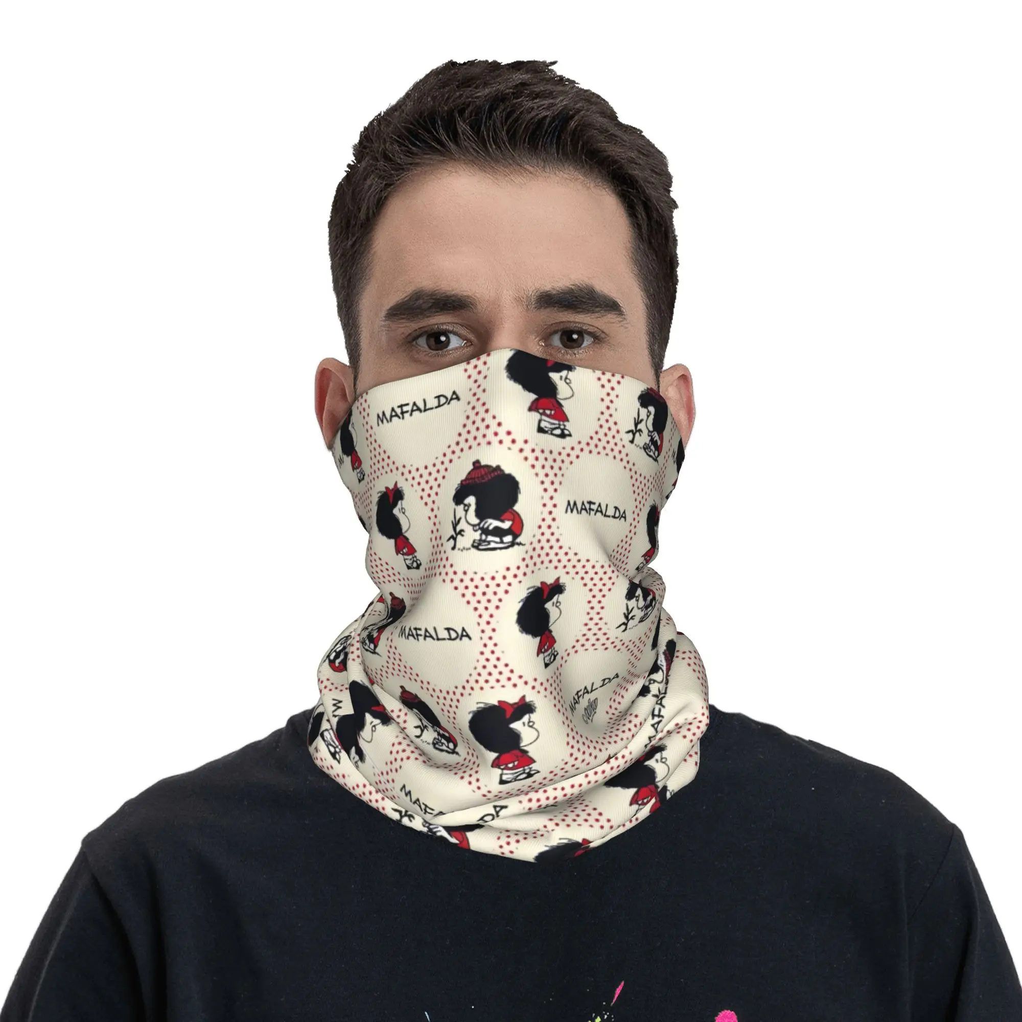 مافالدا'ES Kawaii خمر كوينو كوميك الكرتون مانغ أنيمي عقال الرقبة أدفأ التنزه التخييم وشاح أنبوبي الوجه باندانا الجراب #4