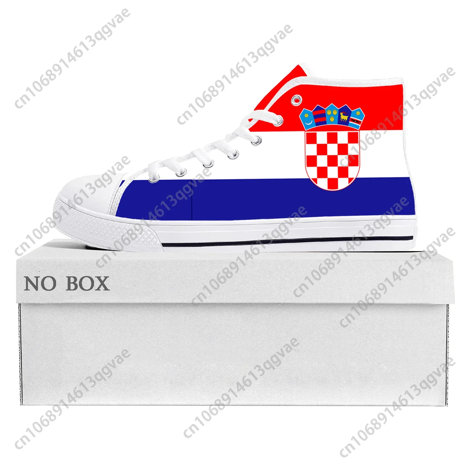 Croatian Flag High Top High Quality Sneakers Mens Womens Teenager Canvas Sneaker Croatia Casual Couple Shoes Custom Shoe