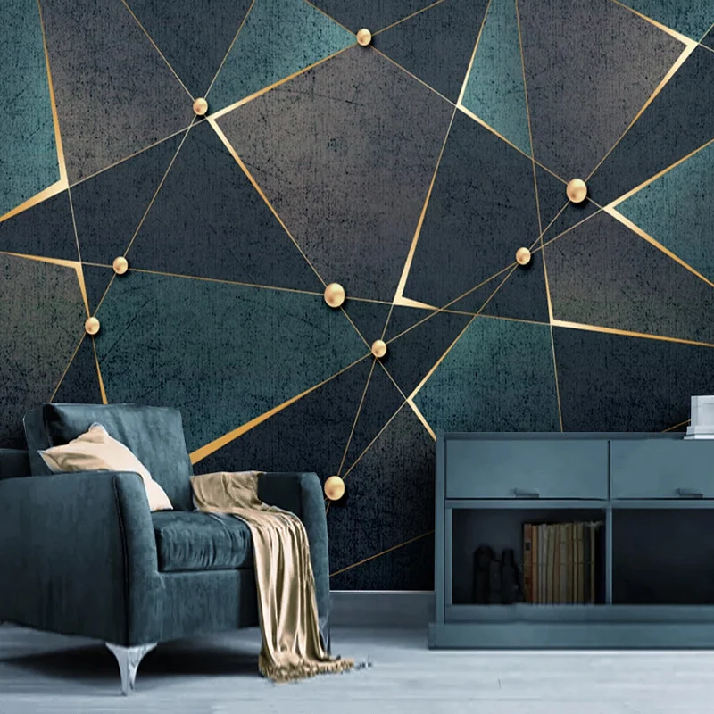 Customized products Photo Wallpaper Modern Creative Line Geometric Mural Living room TV feature wall Study Home Decor bedroom 8d