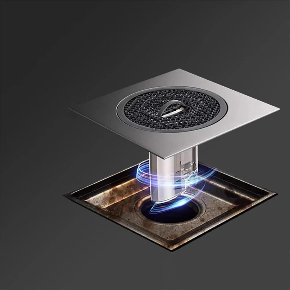 

Stainless Steel Floor Drain Fast Drainage Shower Plug Backflow Preventer Valve With Removable Hair Strainer Bathroom Accessories