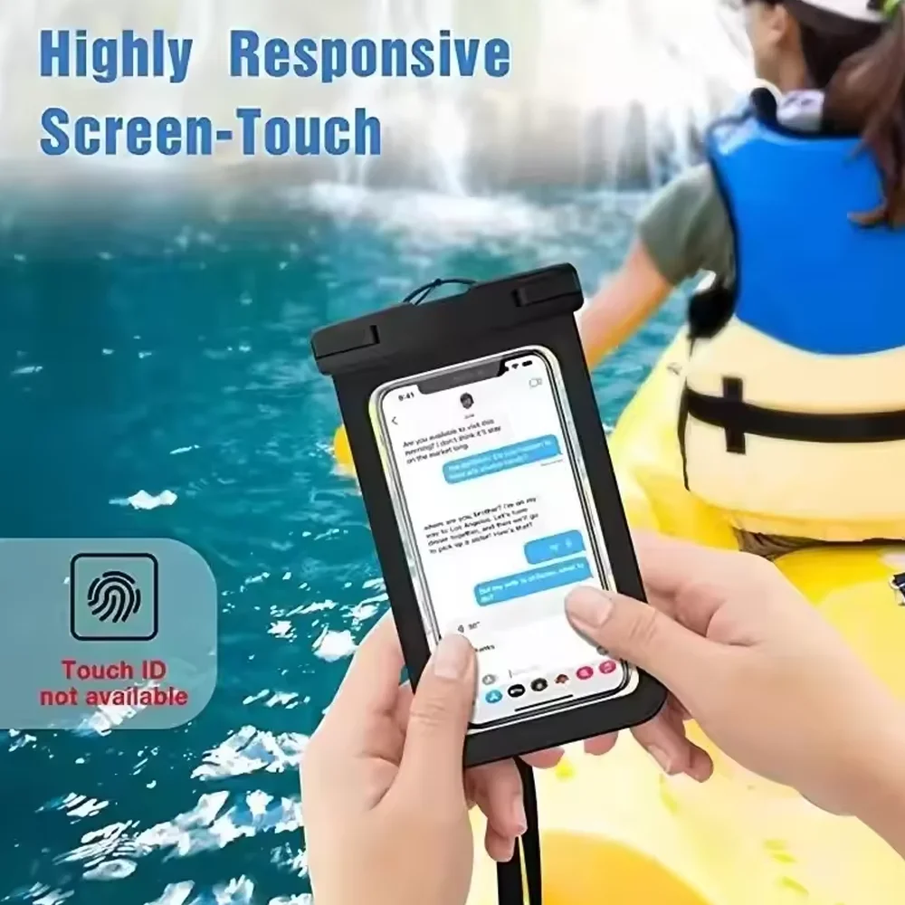 1-10 SZT. Wodoodporny Pokrowiec na Telefon z Ekranem Dotykowym, Hermetyczny Worek do Pływania/Dostaw, Wytrzymały Wodoodporny Futerał z Folią Dotykową