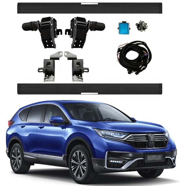 Automotive Power Running Boards, Electric Side Steps with High Torque Motor for Honda CRV Santa Fe, Aircraft Grade Aluminum, Mat