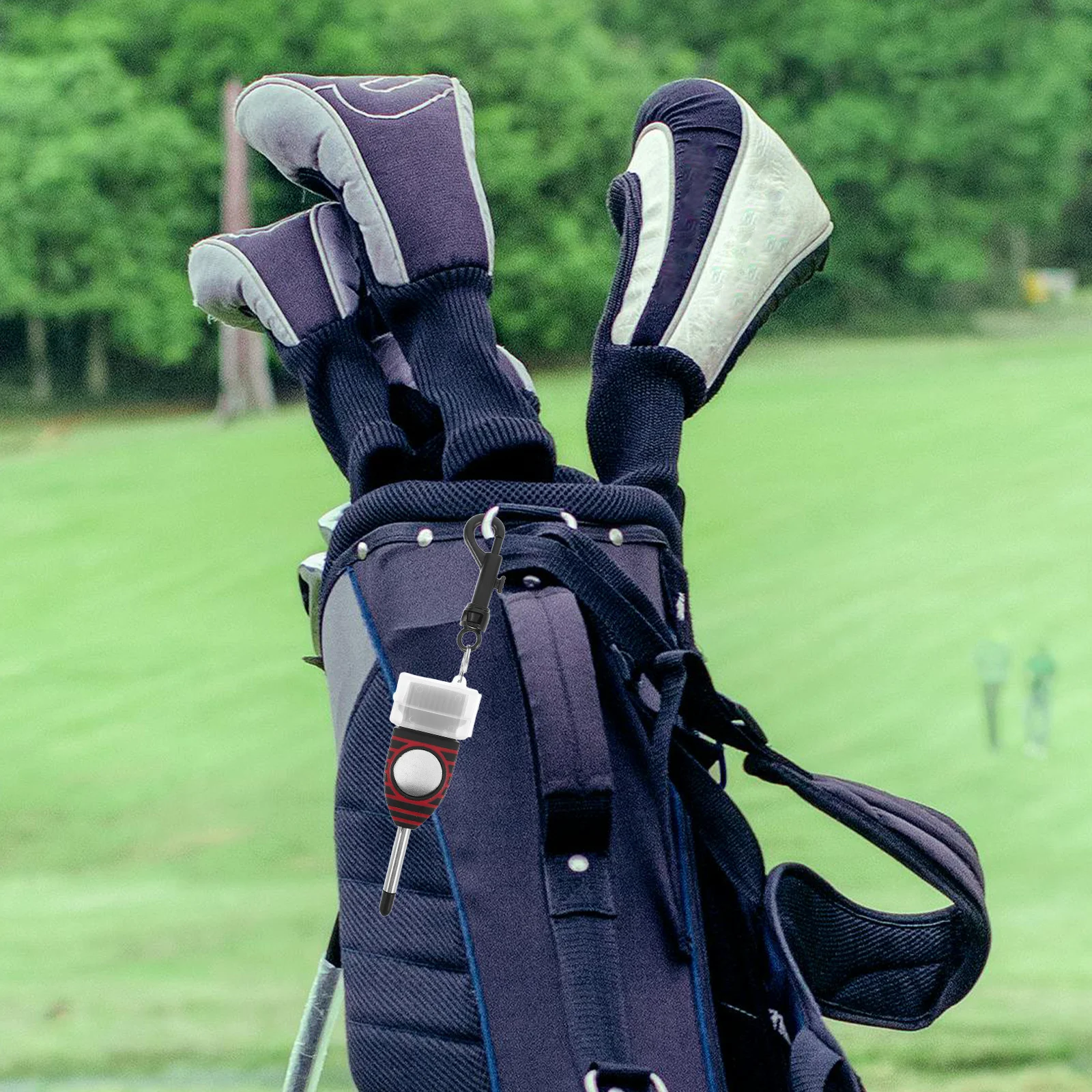 

Reusable Golf Brush with Stainless Steel Cleaner for Club Grooves Ergonomic Handle Compact Design Ideal for Oncourse Care and