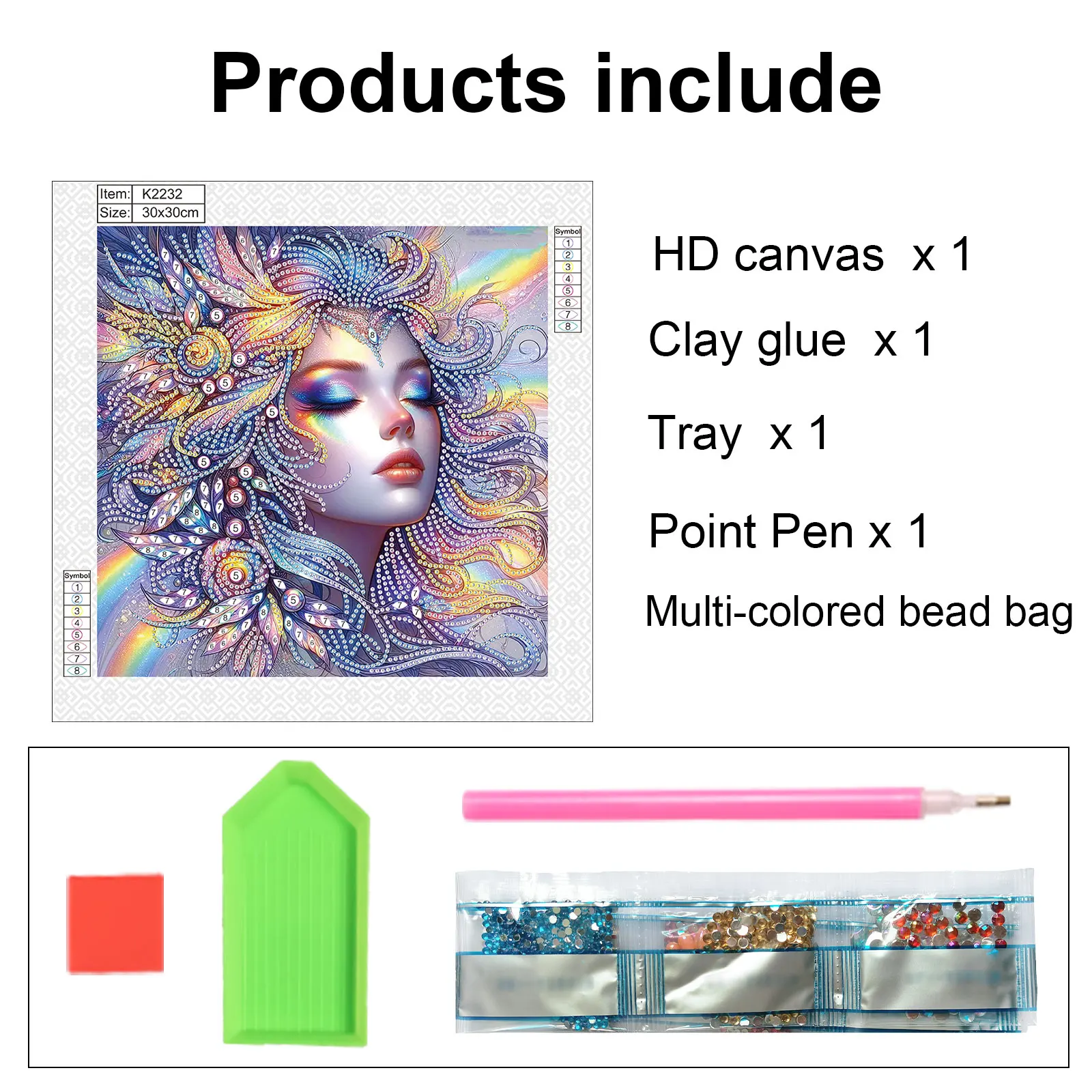 Fairy Special Shape Diamond Art Painting Kit for Adult Beginner,Crystal Diamond Special Shape Kit for Home Wall Decoration Gift - view 2