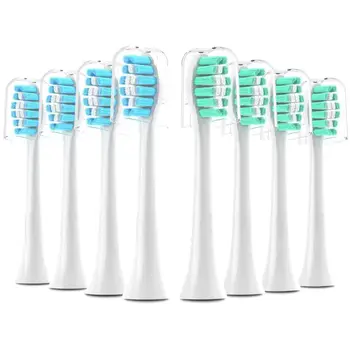 8 kusů náhradních hlavic zubního kartáčku kompatibilních s náhradními hlavicemi Phlps Sonicare, náhradní hlavice kartáčku Sonicare, bílá 8 nejlepší prodej Náhradní díly Sonicare - №5
