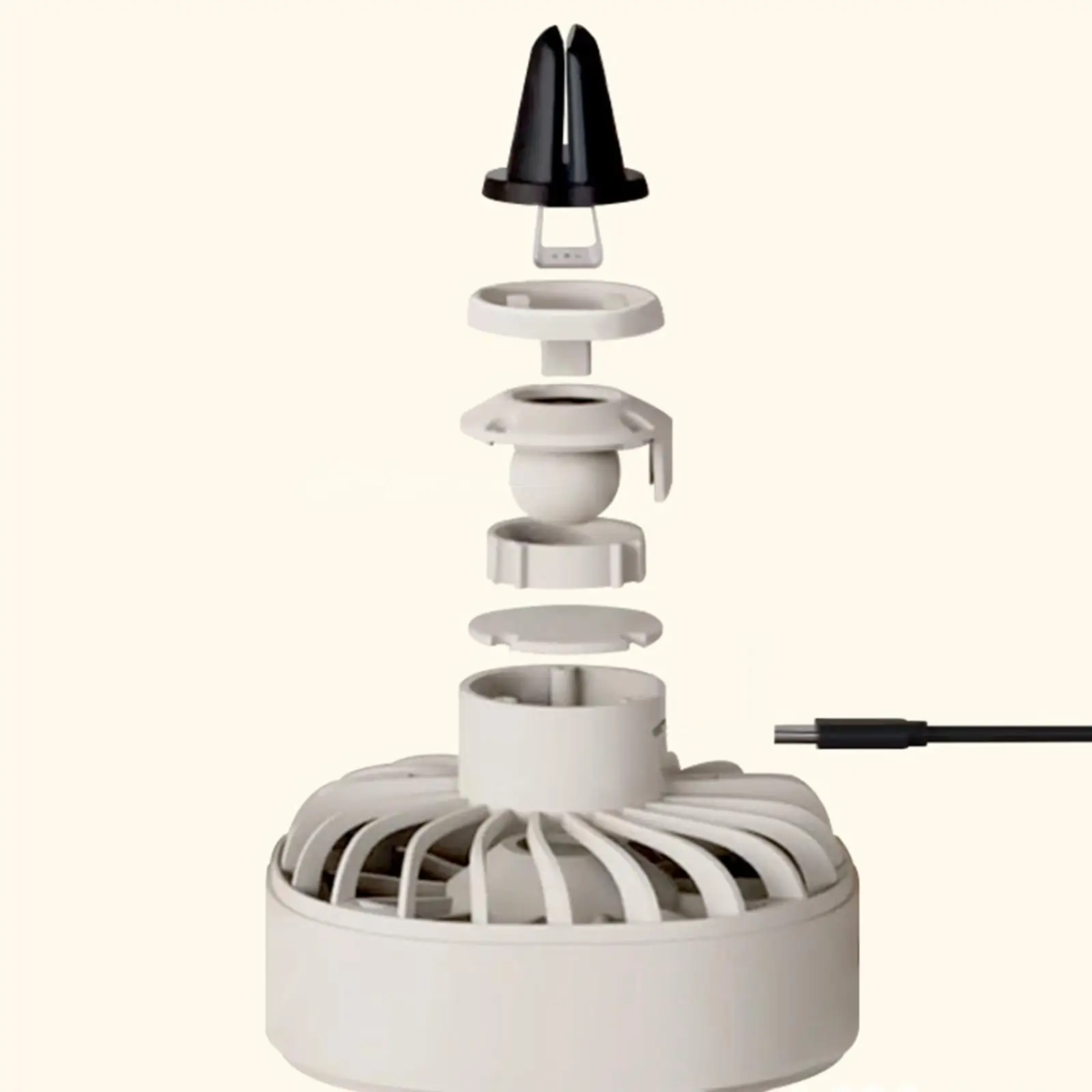 مروحة صغيرة محمولة 3 سرعات قابلة للتعديل رياح قوية، مروحة سيارة لمشبك تنفيس على جهاز دائرة هواء أوتوماتيكية قوية لجهاز سيدان شاحنة SUV