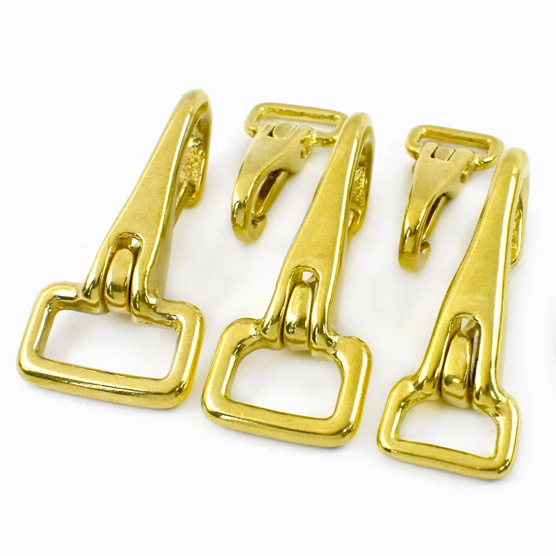 

1-5Pcs Solid Brass Carabiner Clips for Bags Webbing Strap Snap Hook Dog Rings Connector Lobster Buckle Sewing Accessories