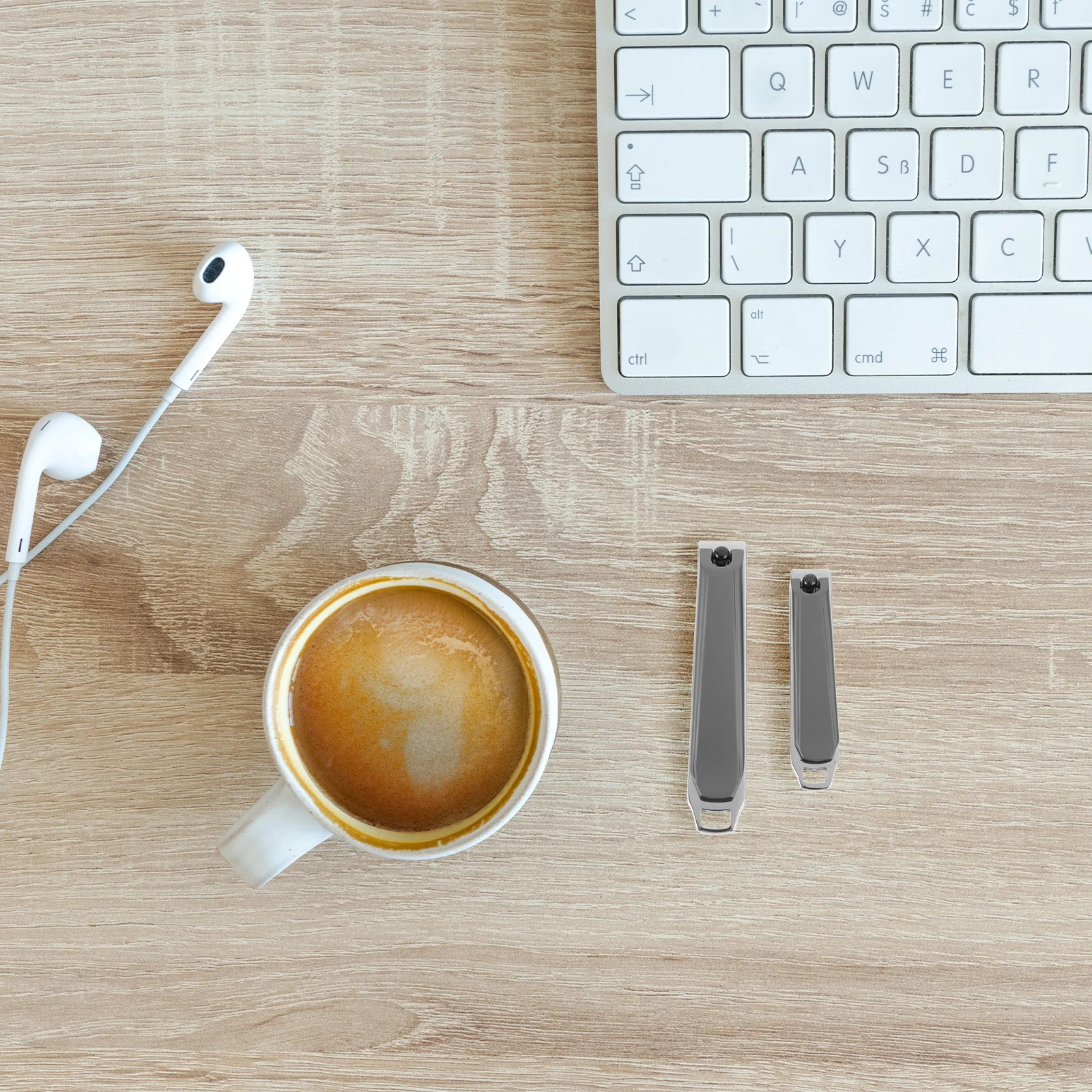 2 قطعة الفولاذ المقاوم للصدأ مسمار كليبرز مجموعة مقبض طويل ل السلس قطع دقيق أدوات مانيكير مجموعة العناية اليومية مسمار التشذيب