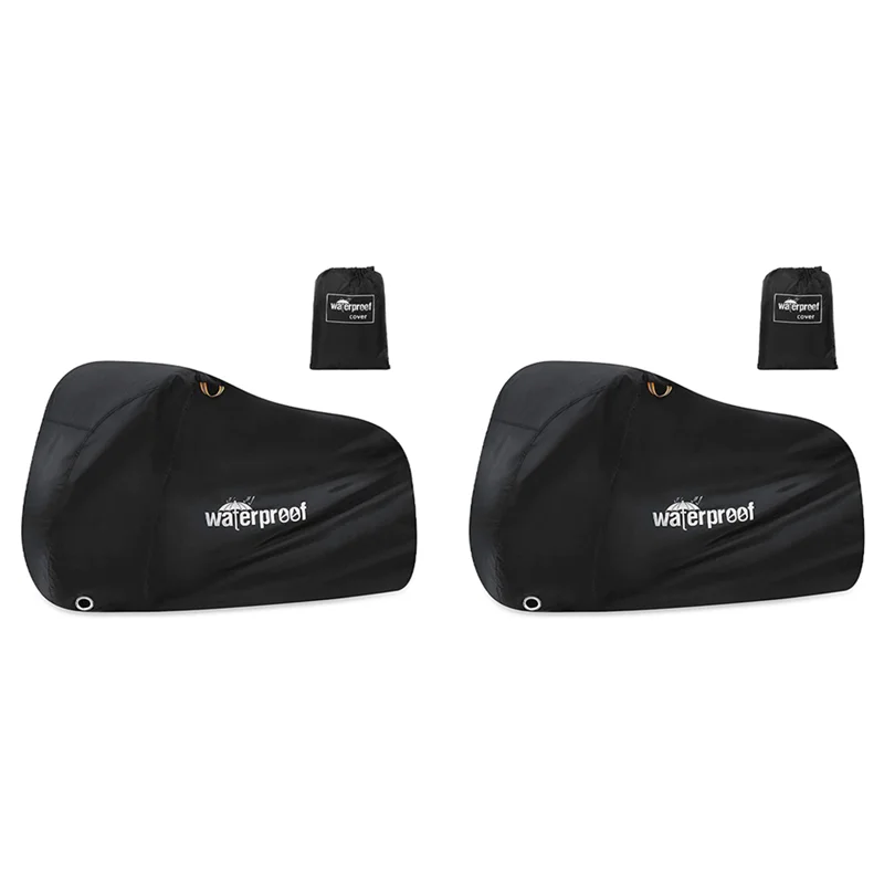 

A18E-2X Bike Cover For 1 Or 2 Bikes, 210T Waterproof Bicycle Storage Protector Rain Sun UV Dust Wind Proof Bicycle Cover