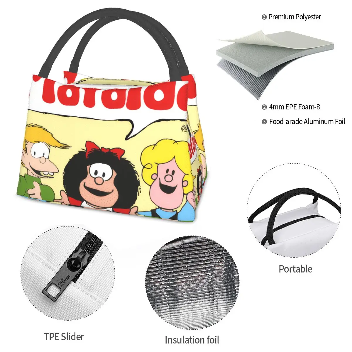 Mafalda Portable insulation bag for Cooler Food Office Pinic Container