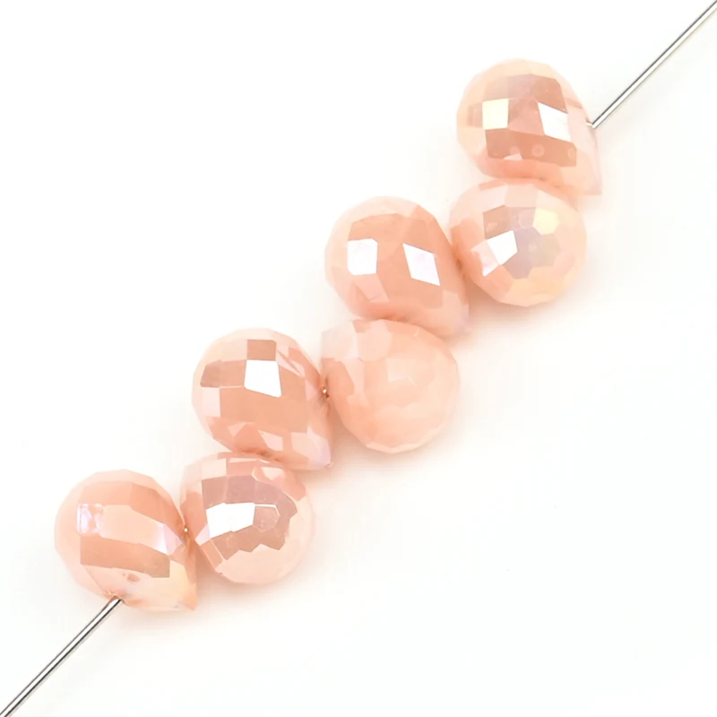 10*8mm Tsjechische Crystal Waterdrop Kralen Glanzende Facet Glazen Aardbei Kralen voor Sieraden Maken Handwerken DIY Handgemaakte Accessoires