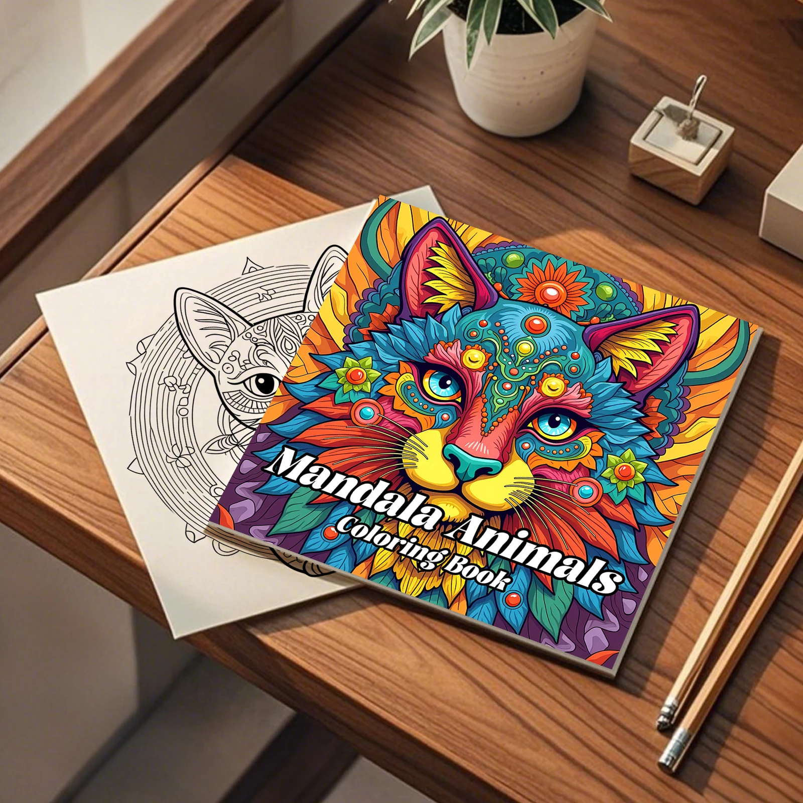 Mandala Animals Paradise Art Coloring Book 24 Page Gift For Birthday Party Relieve Stress Kill Time Graffiti Painting Drawing image 4