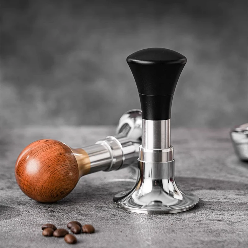 51/53.35/58.5MM Coffee Impact Tamper Constant The Force Tamper with Calibrated Spring Loaded Variable Pressure Coffee Hammer