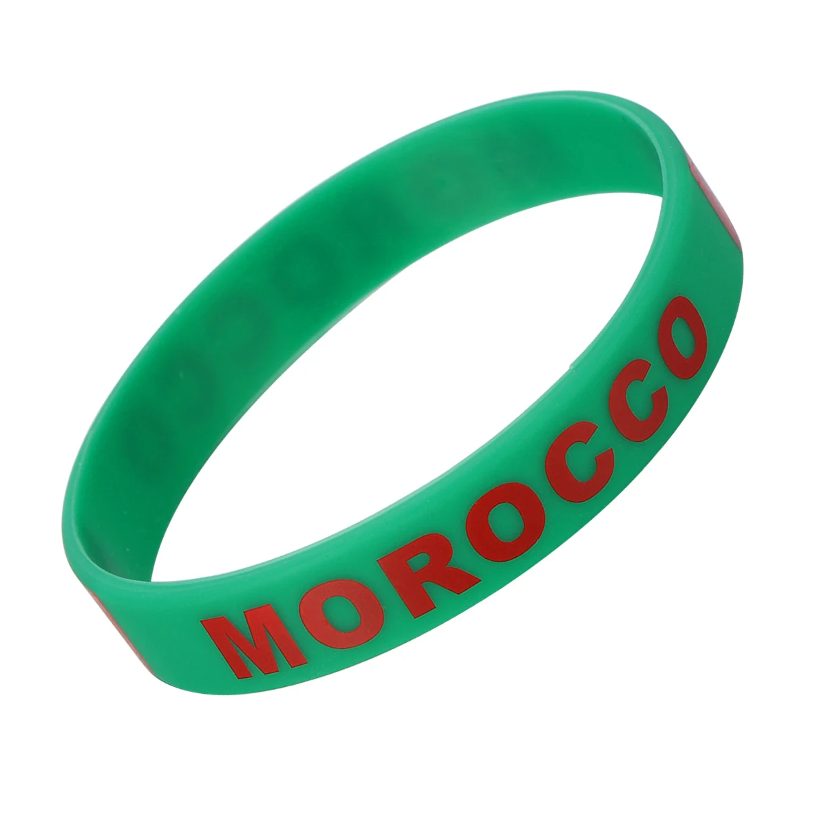 

6Pcs Silicone Country Wristband Soft Comfortable Sports Bracelet for Football Match Games Morocco Flag Fans Cheer