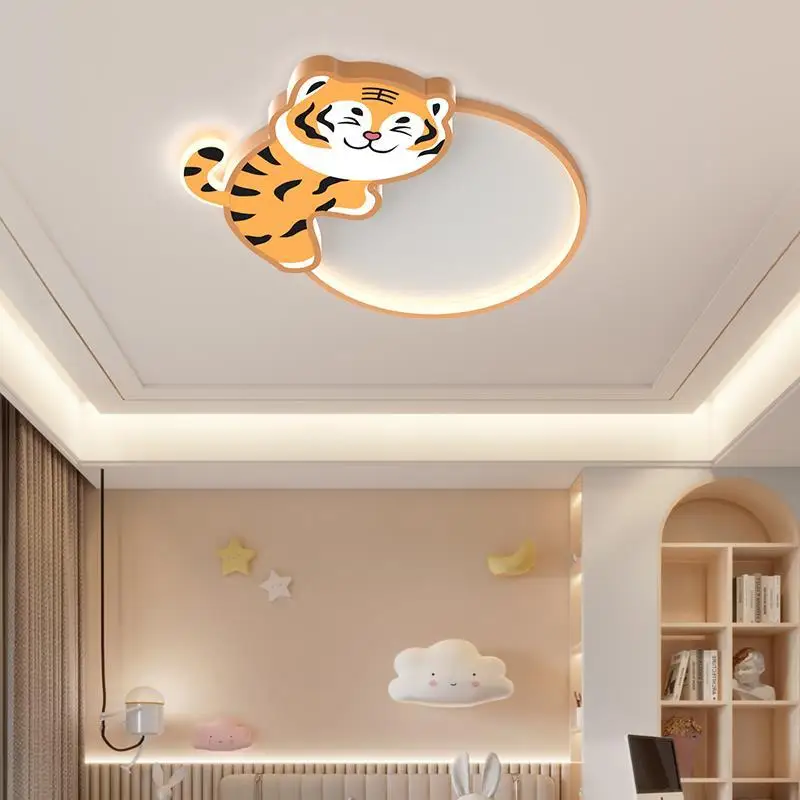 Kawaii النمر الحيوان LED أضواء السقف ، القمر الثريا ، الكرتون ، لطيف ، ديكور ، غرفة نوم ، غرفة المعيشة ، الطفل ، الاطفال ، الأطفال ، الفتيان ، الفتيات #3
