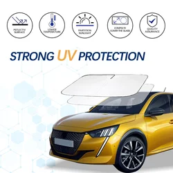 Windshield Sun Shade For Peugeot 208 Sunshade Sun Visor Protector Foldable Blocks UV Rays Keep Your Car Cooler