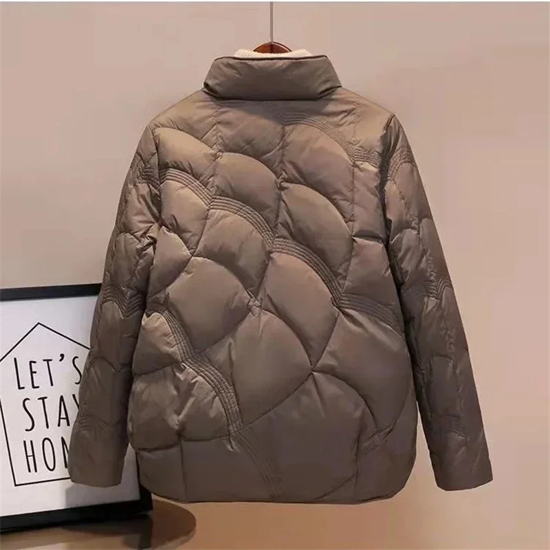 Ladies Coat Fashion Foreign Aura Short Comfortable Female Jacket Women's Winter Parka 2025 New Elegant Temperament Mom Loose