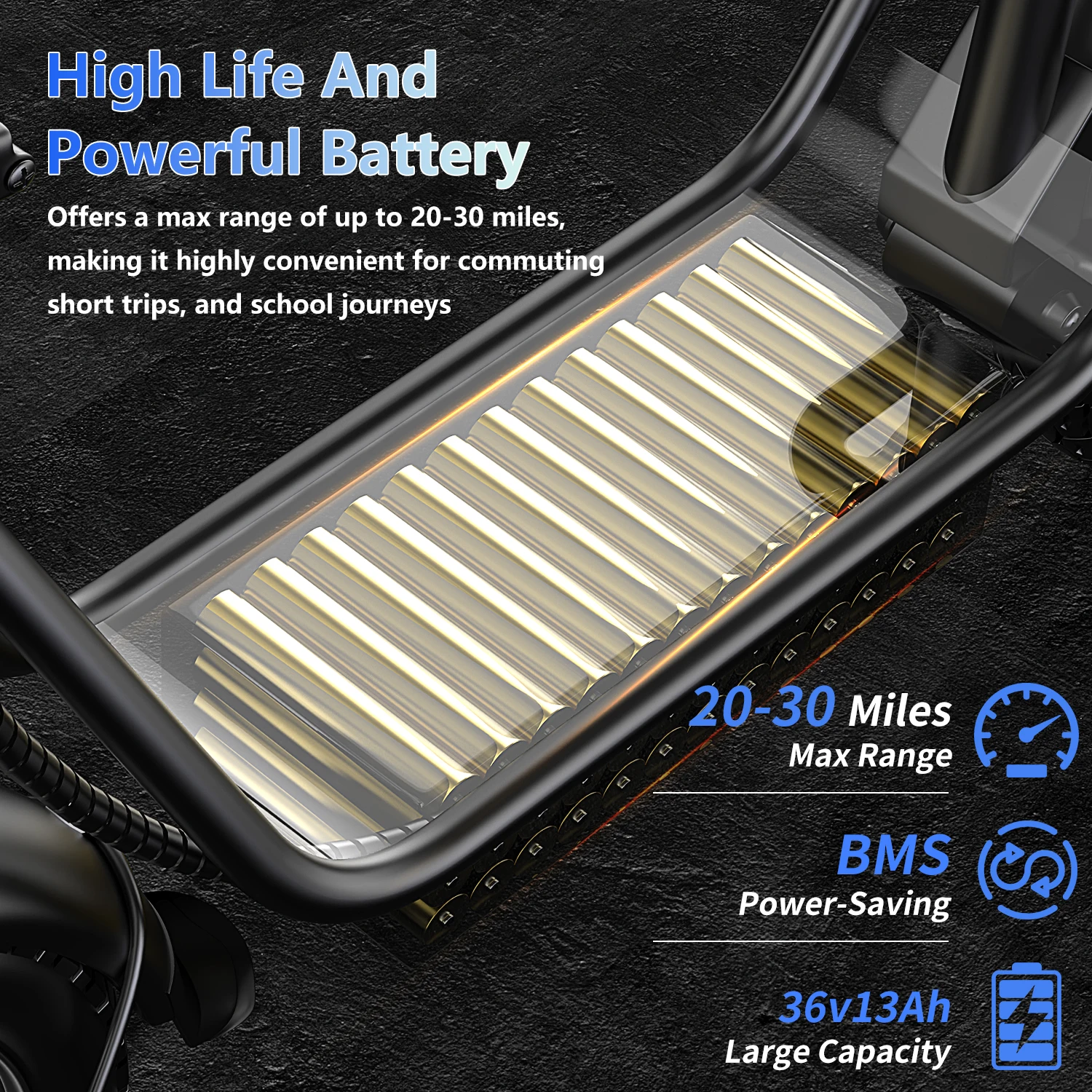 Foldable Electric Scooter 650W Motor 36V13AH Battery Safety LED Lights Storage Box LED Display Multi-Damping Features