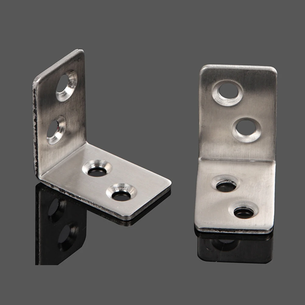 

20pcs L-Shaped Iron Brackets Reinforcement Corner Fixings For niture Chairs Cabinets Wall Mounting Supports Hardware
