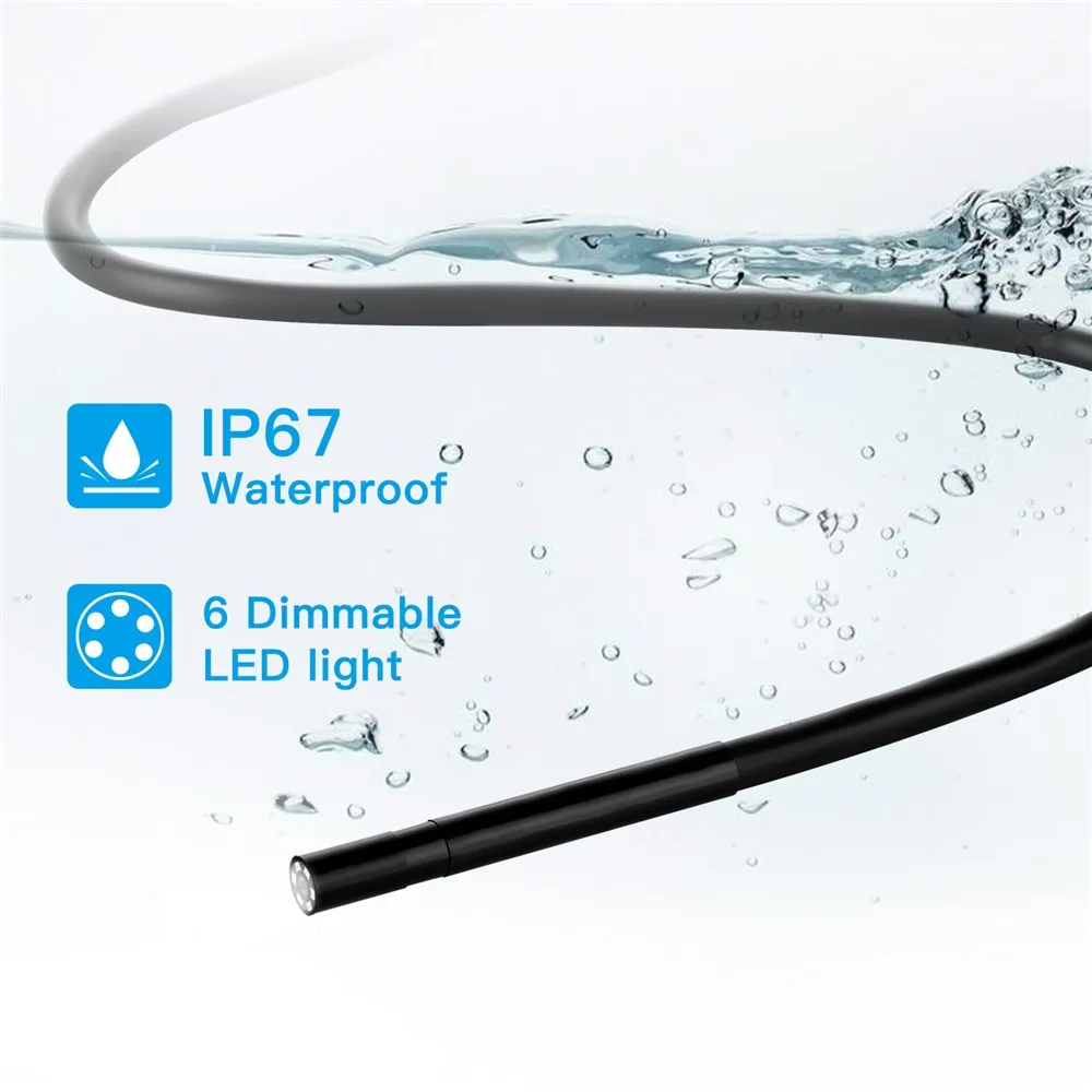 F220 5.5mm industrial type endoscope with Wi-Fi penetration camera, equipped with a 5-meter semi-rigid cable