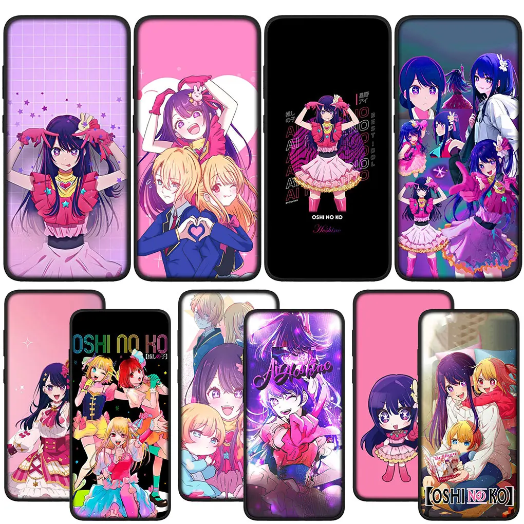 OSHI NO KO Ai Rubii Akuamarin Hoshino Phone for Samsung Galaxy S24 S23 Fe Ultra A55 A35 A24 A15 A05 M55 M15 Plus A02 S7 Case