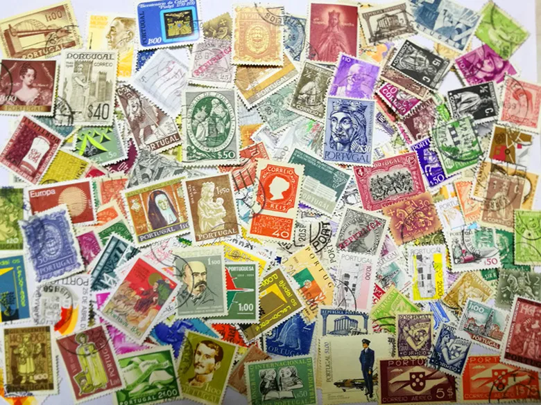 Real Stamped Portugal Post Stamps Postage 100 Different Portugal Collectible Postage Stamps Collecting Material For Scrapbooking