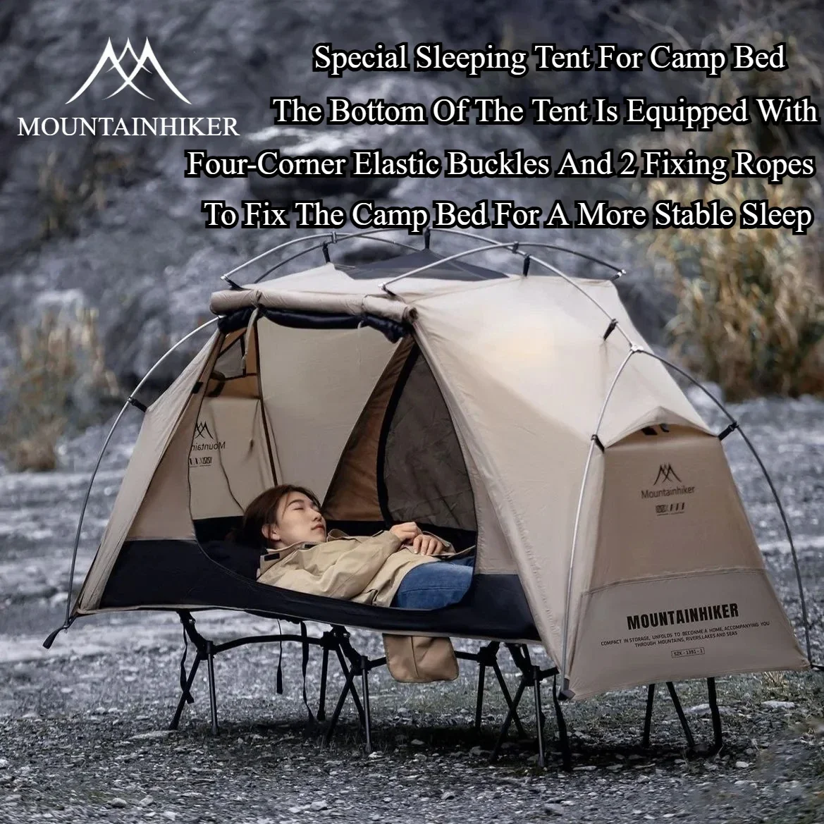 MOUNTAINHIKER Camping Camp Bed Tent Portable 1 Person Single Hiking Outdoor Travel Ultralight Glamping Waterproof Trekking Tent